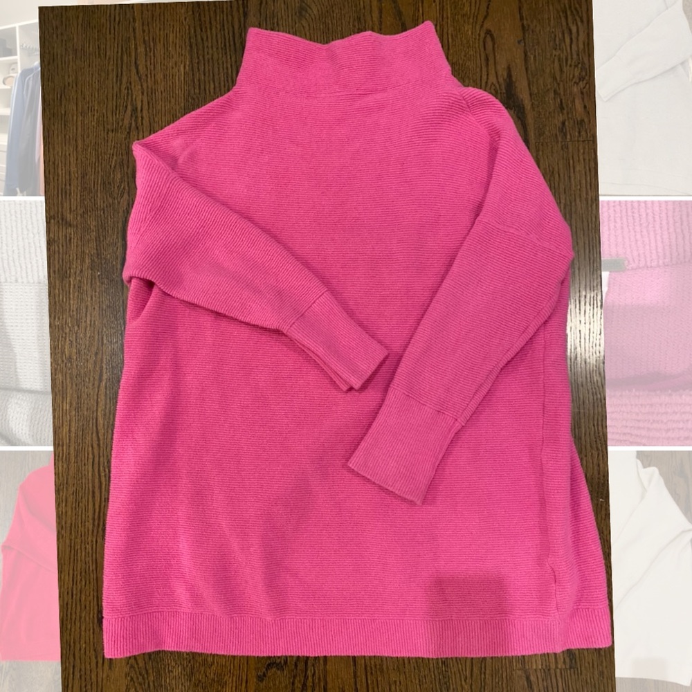 Free People electric pink slouchy ottoman tunic